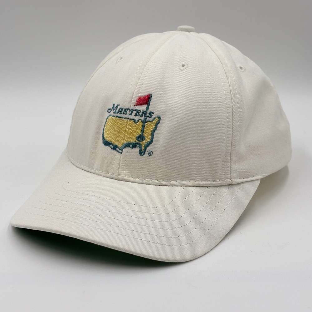 Masters Tournament Golf Hat American Needle White Adjustable Leather Strap Cap